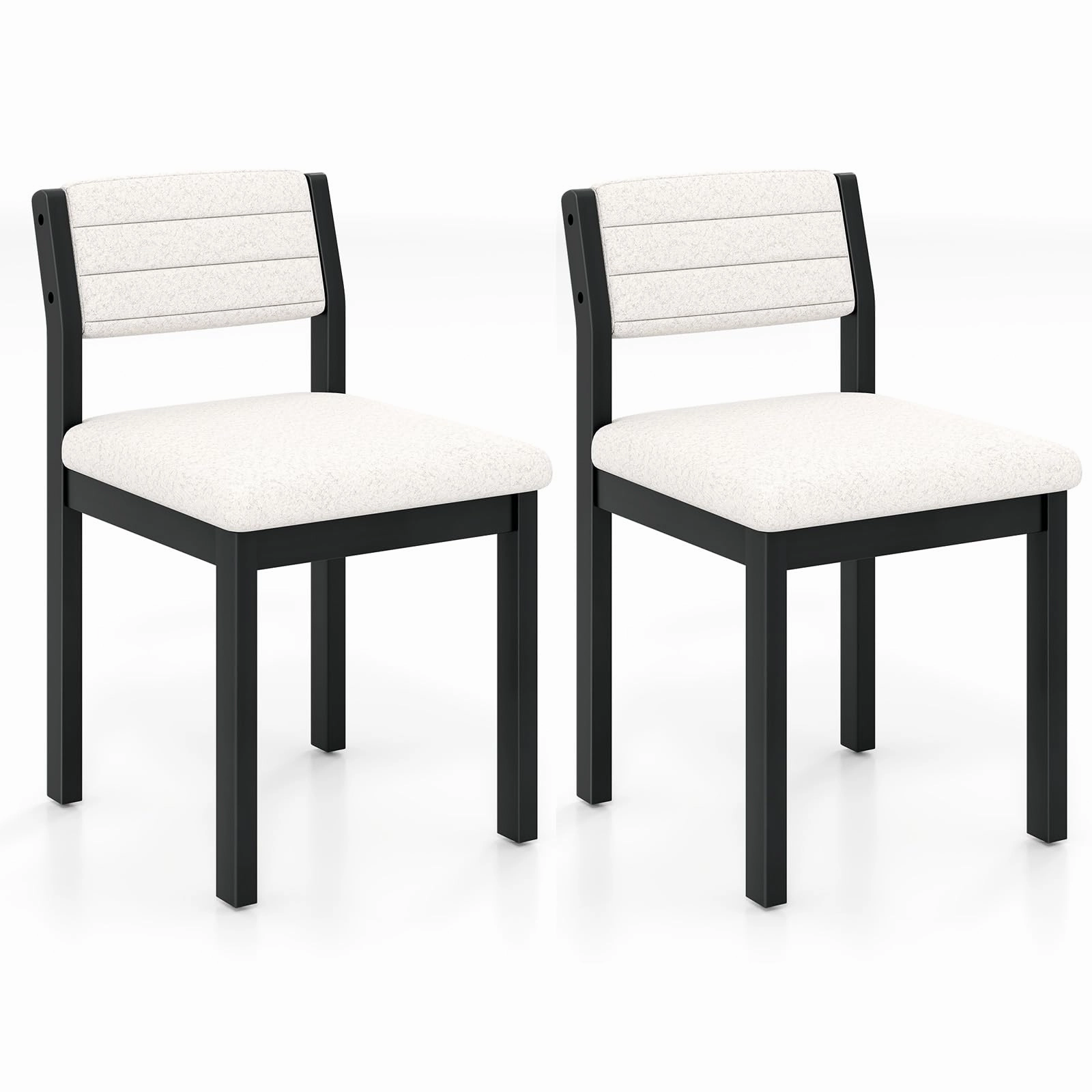 Giantex Sherpa Kitchen Chairs with Wood Frame & Padded Seat kitchen towel, placemats