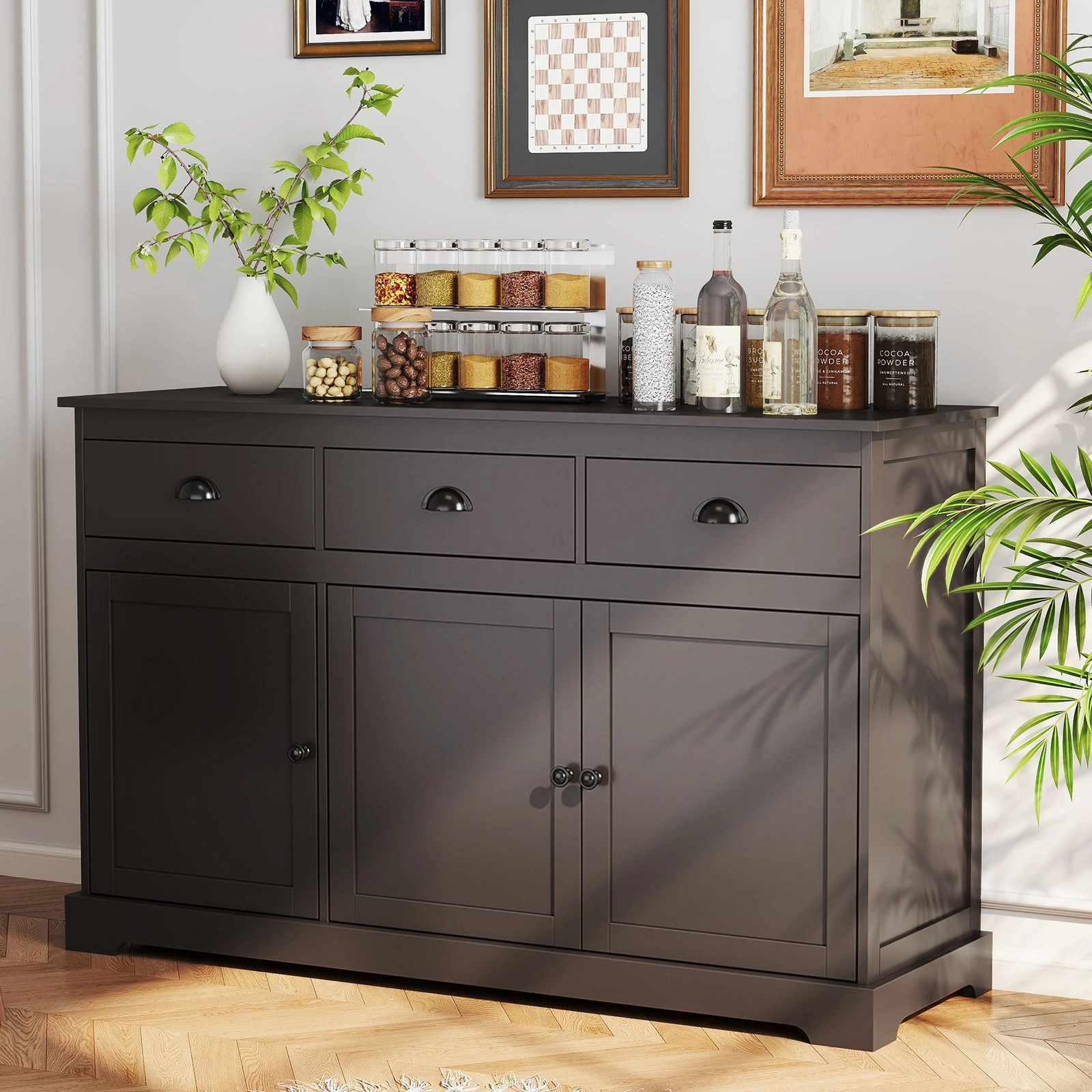 Giantex Sideboard Buffet Server Storage Cabinet Console Table