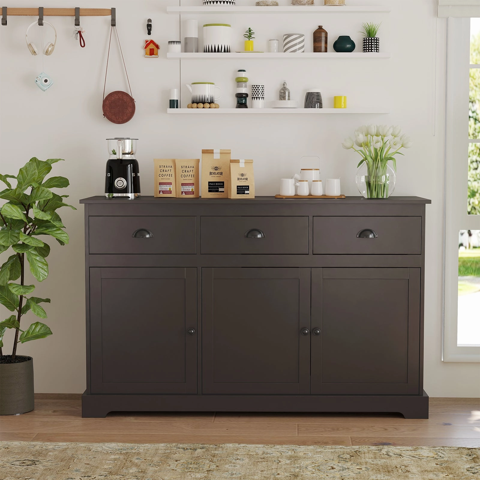 Giantex Sideboard Buffet Server Storage Cabinet Console Table