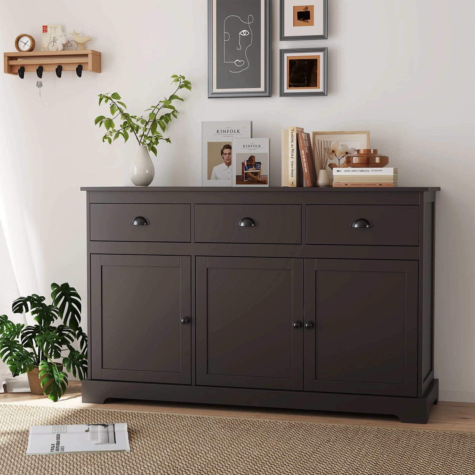 Giantex Sideboard Buffet Server Storage Cabinet Console Table