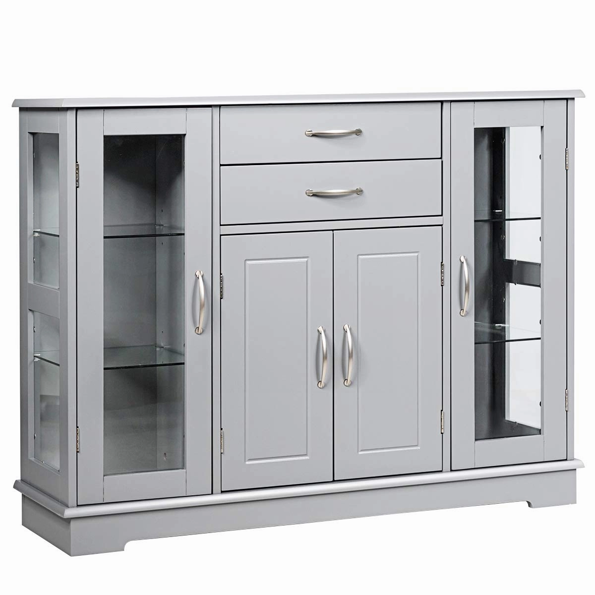 Giantex Sideboard Buffet Server Storage Cabinet W/ 2 Drawers kitchen towel, placemats