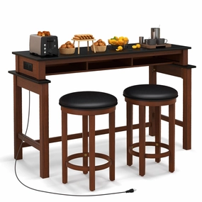 Giantex Small Dining Table Set for 2 - Bar Table and 2 Bar Stools kitchen towel, placemats