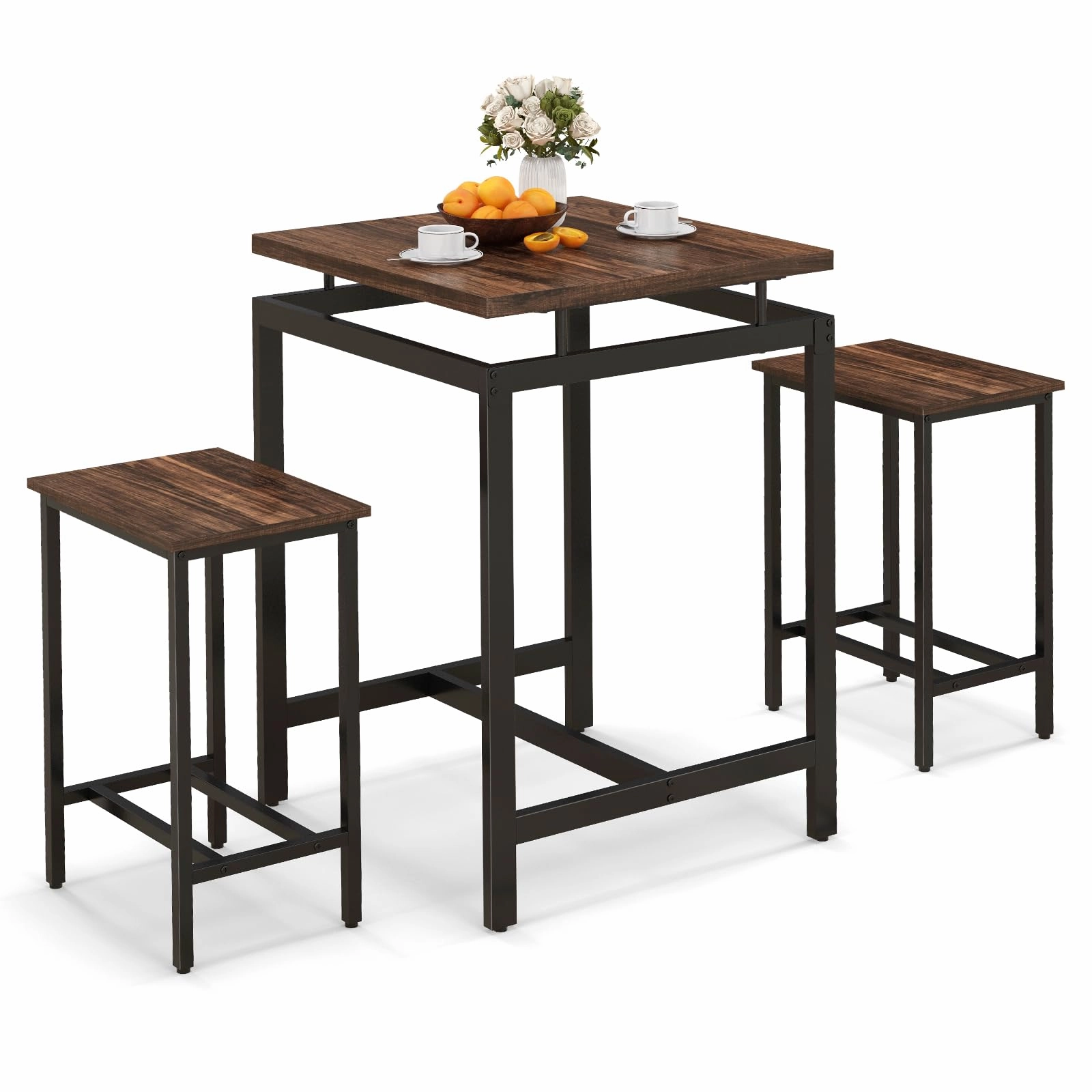 Giantex Small Dining Table Set for 2 - Counter Height Table Set with 2 Stools kitchen towel, placemats