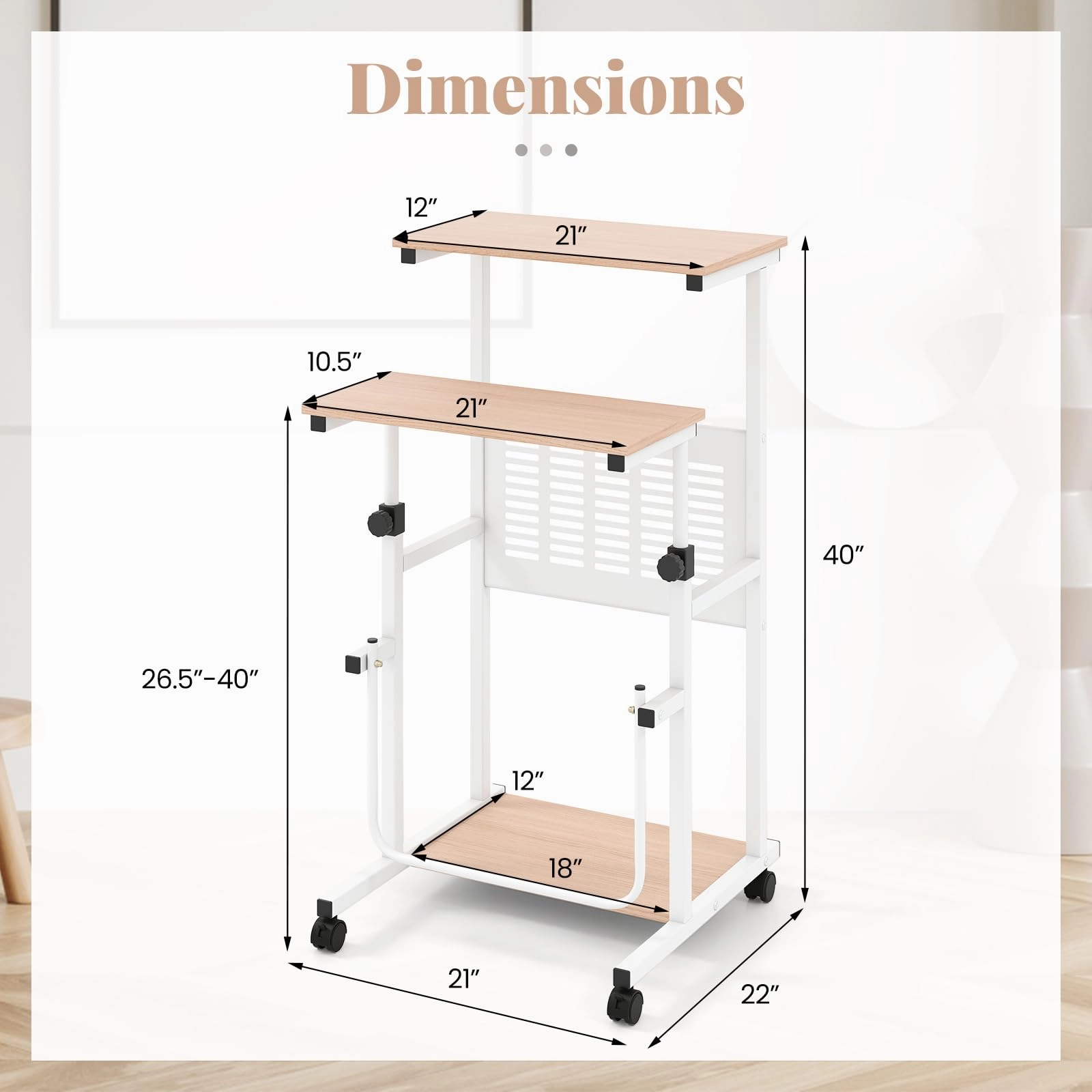 Giantex Small Standing Desk for School Lecture Home Office