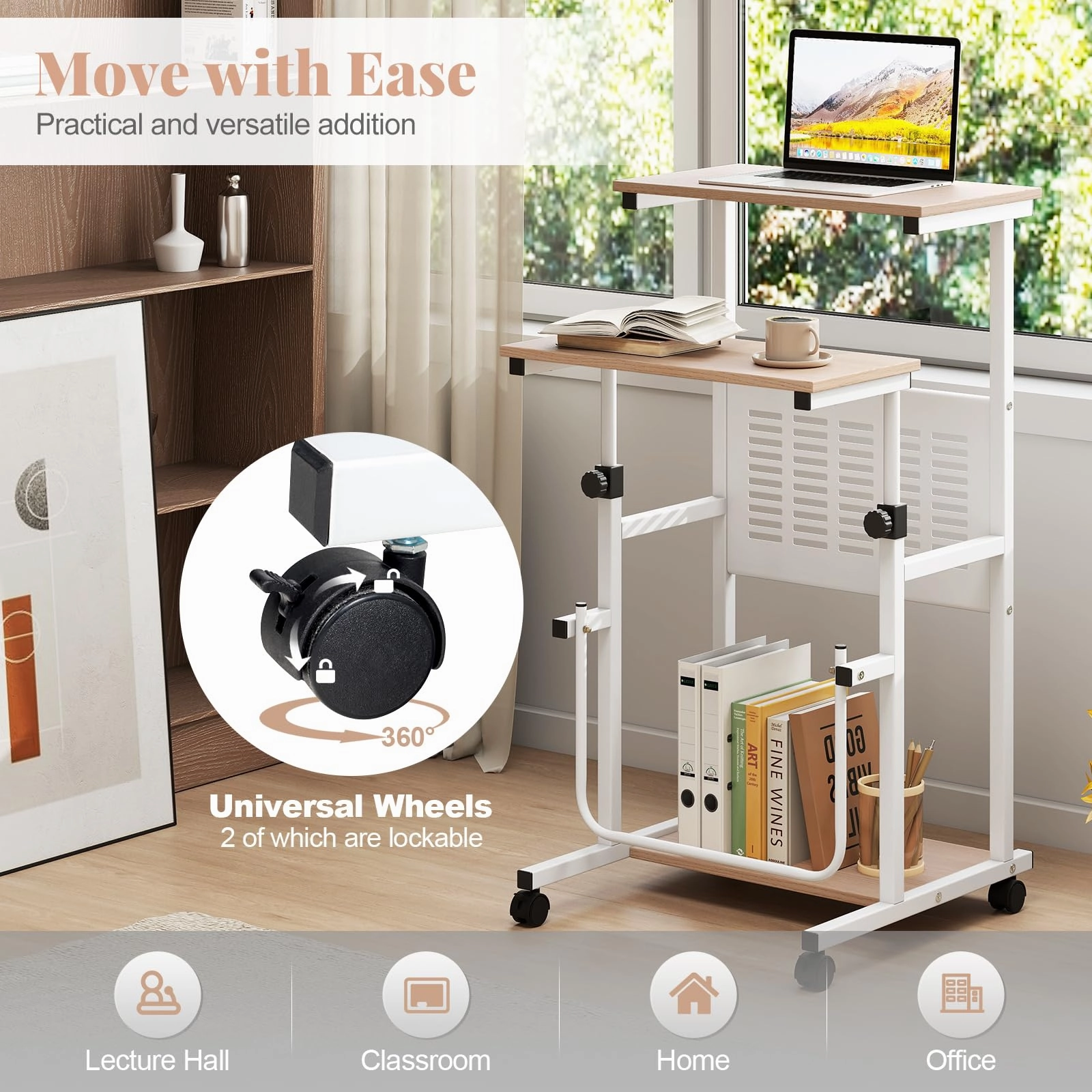 Giantex Small Standing Desk for School Lecture Home Office