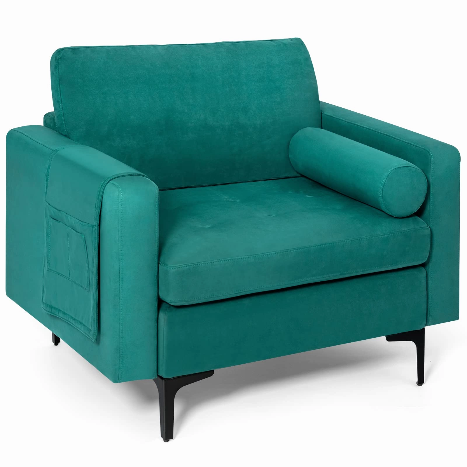 Giantex Sofa Chair, Accent Armchair w/Comfy Cushion sectional sofa, corner couch