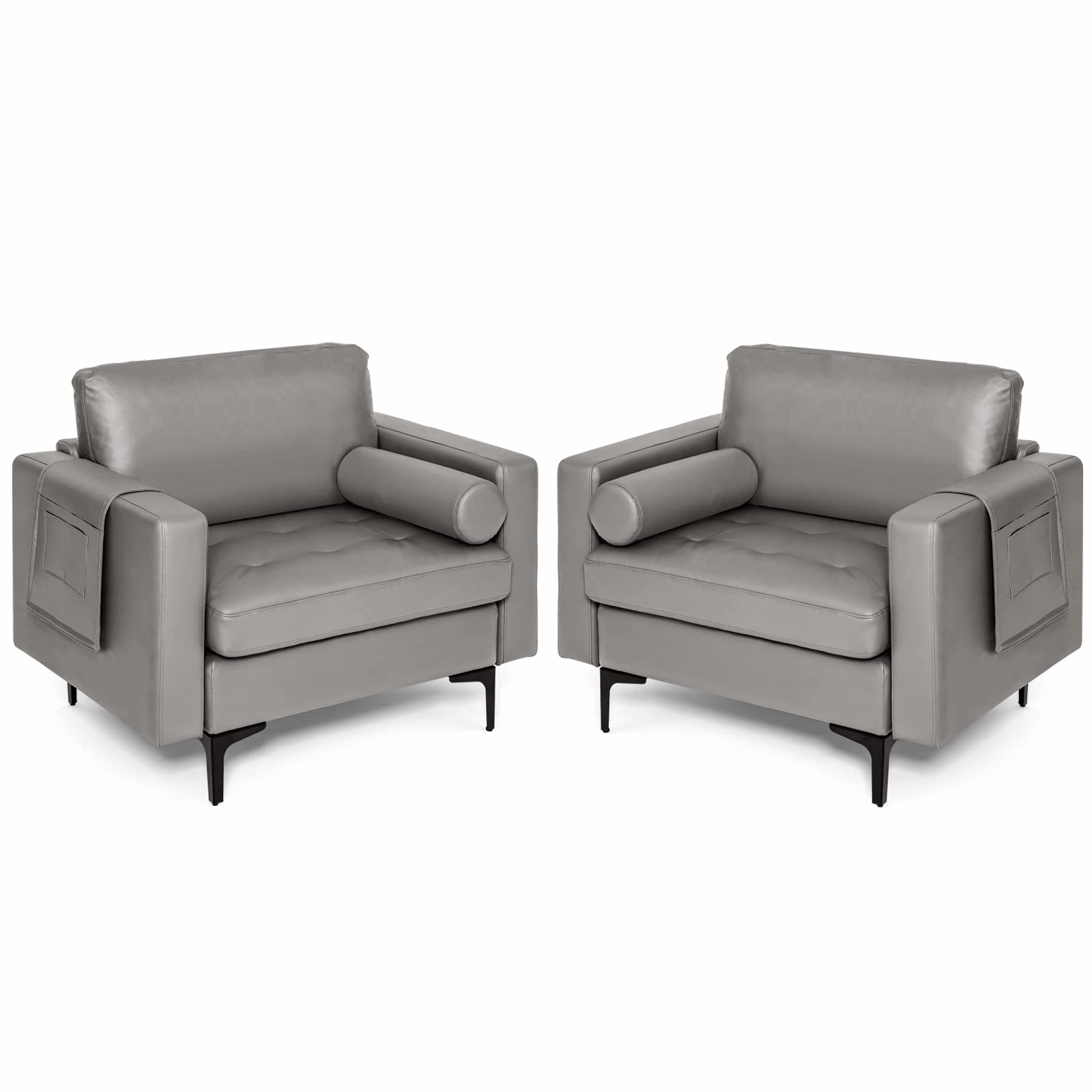 Giantex Sofa Chair, Accent Armchair w/Comfy Cushion