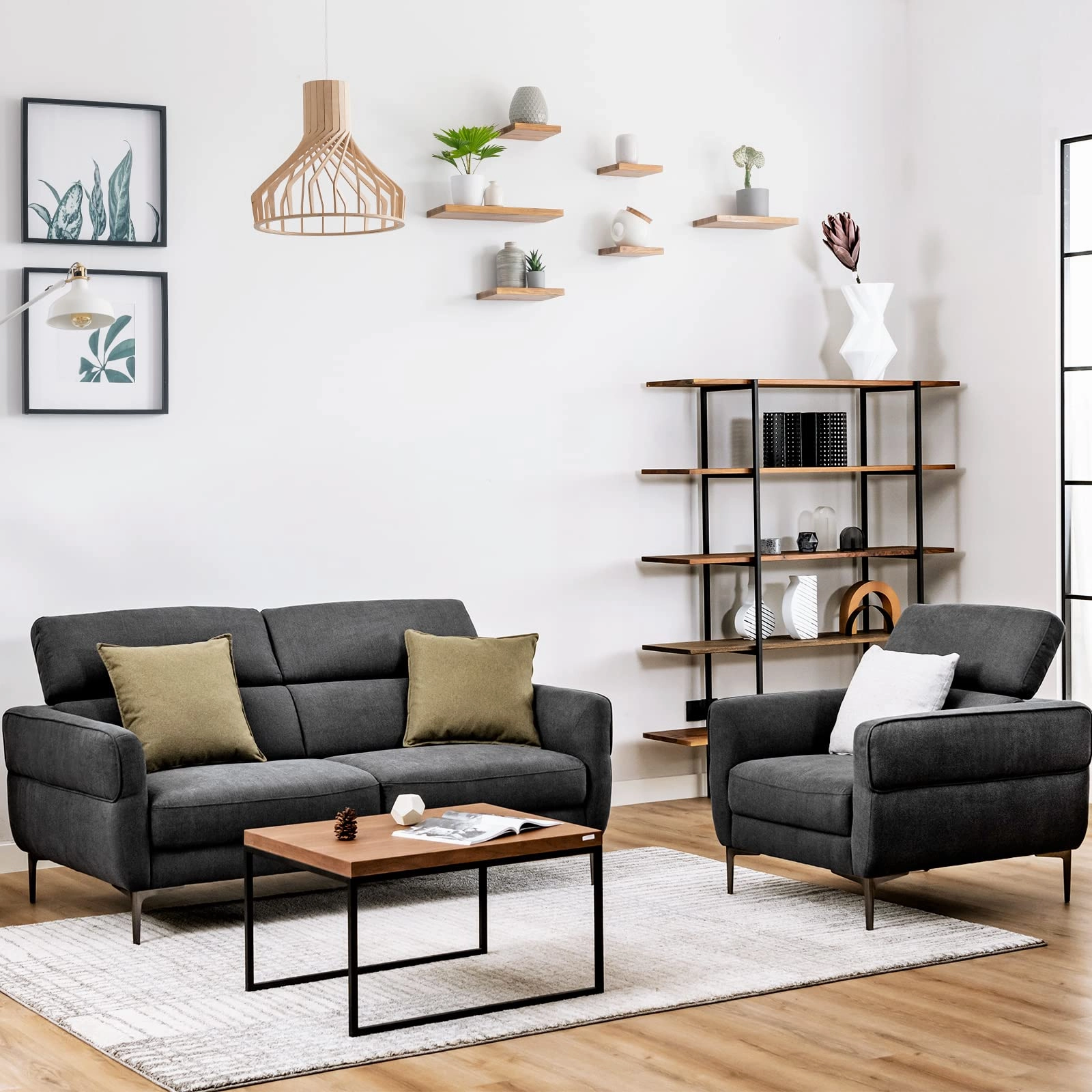 Giantex Sofa Couch and Accent Chairs Set
