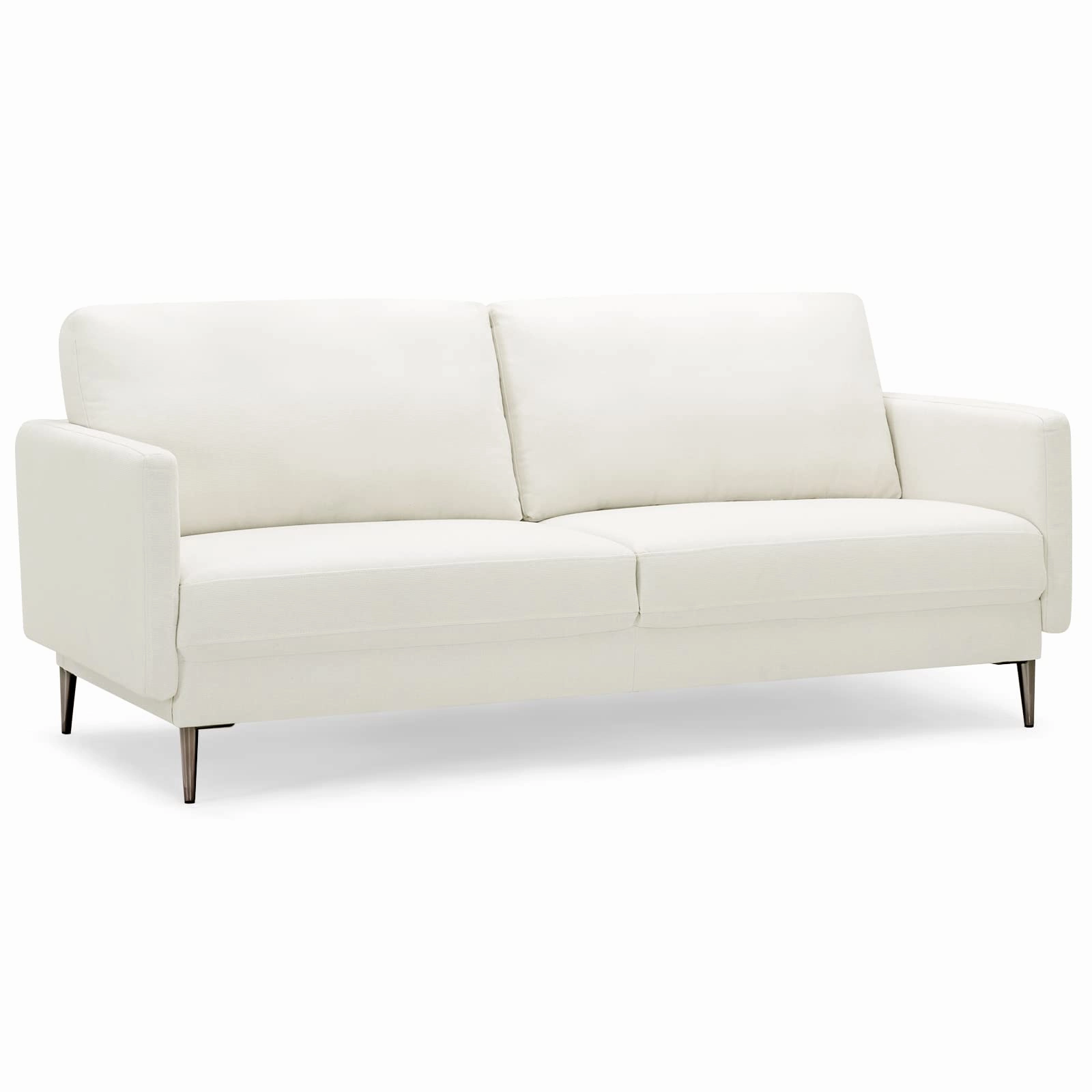 Giantex Sofa Couch, for Bedroom, Reception Rooms, Chair & Loveseat(Grey & White)