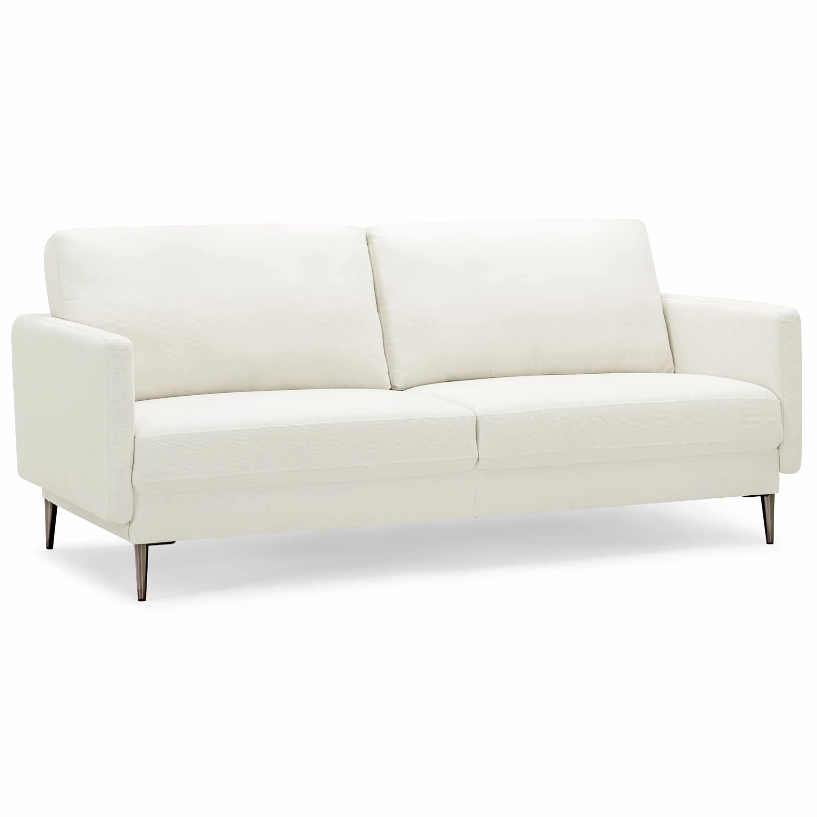 Giantex Sofa Couch, for Bedroom, Reception Rooms, Chair & Loveseat(Grey & White)
