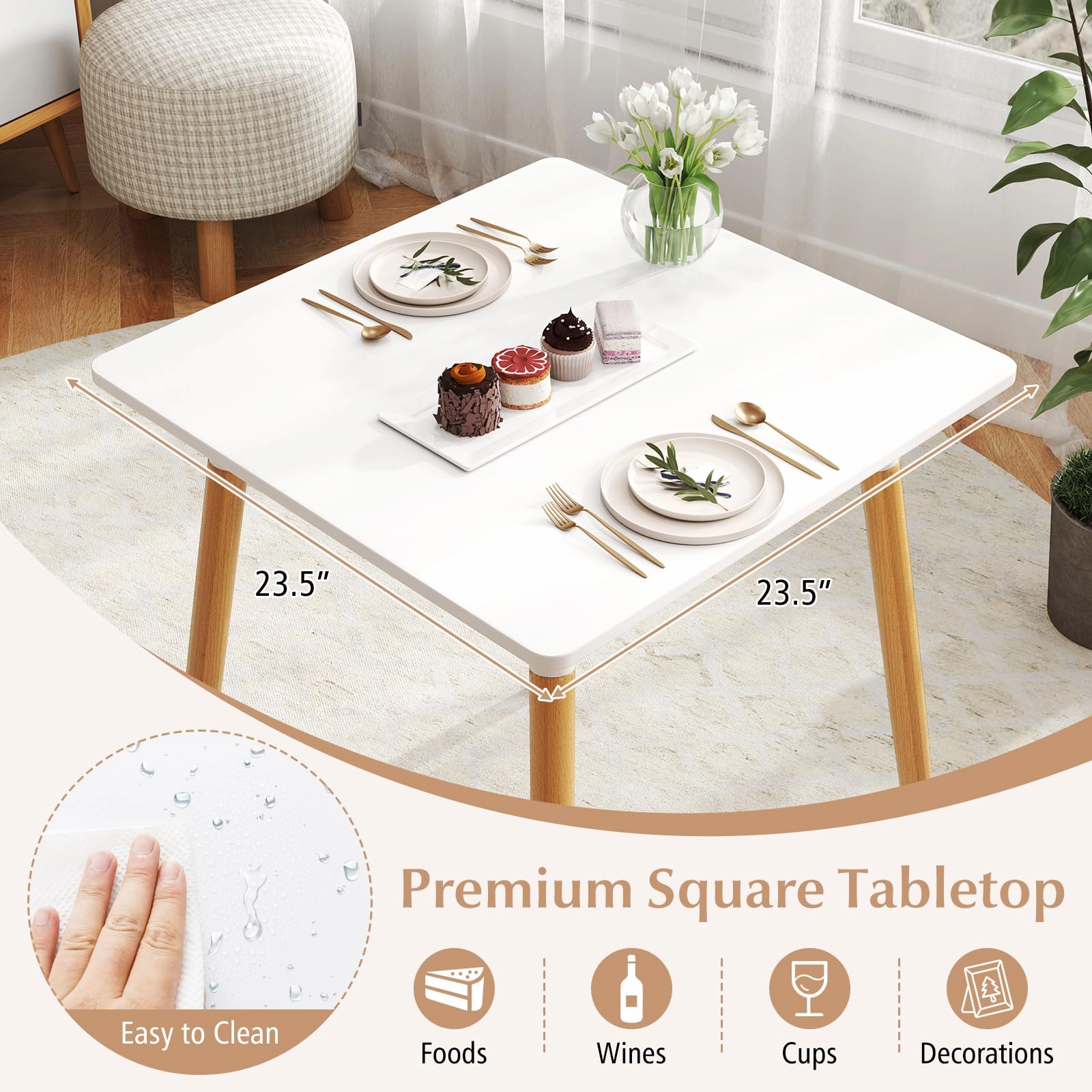 Giantex Square Dining Table