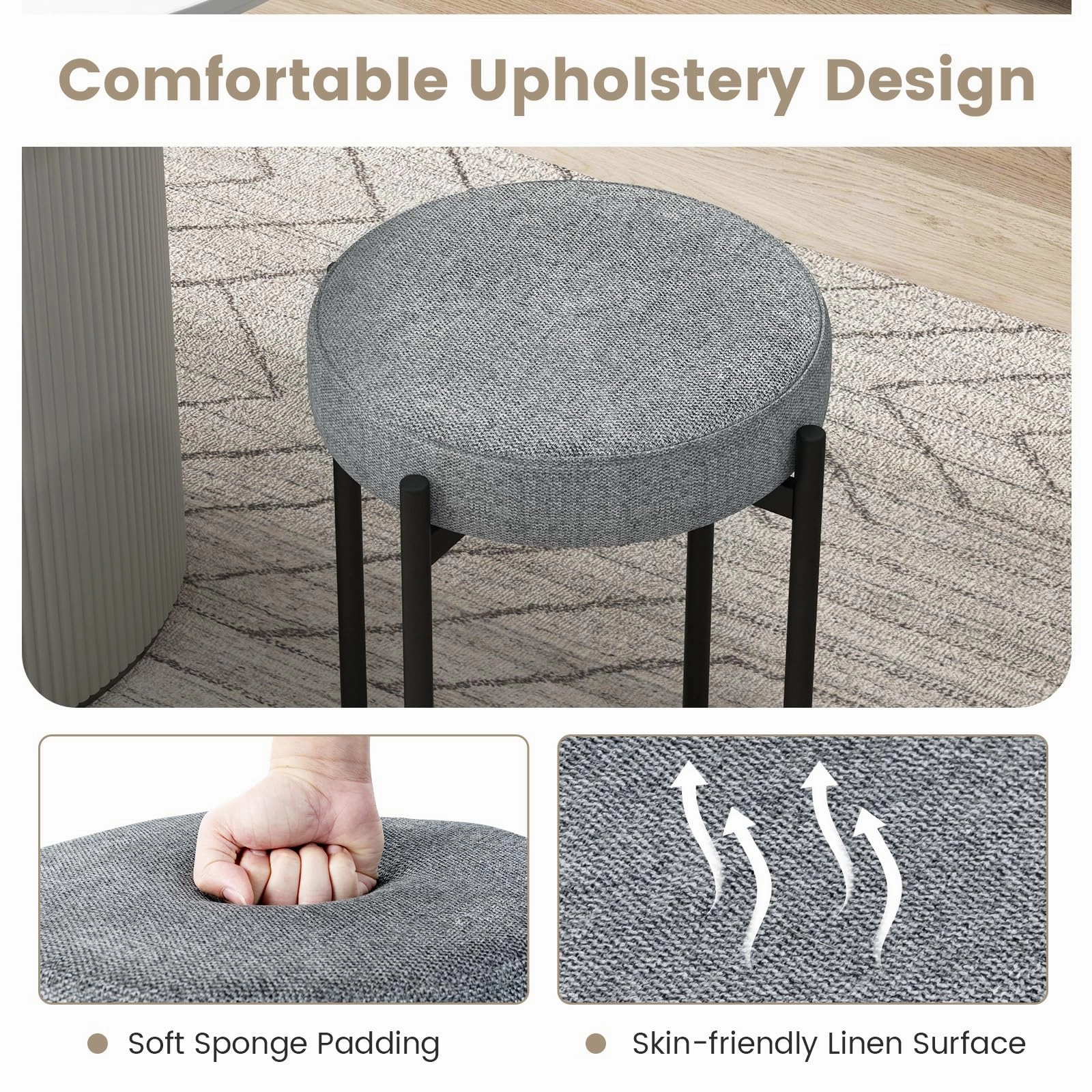 Giantex Stackable Stools Set of 4