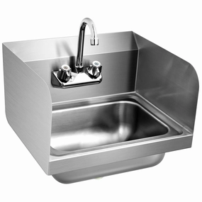 Giantex Stainless Steel Hand Washing Sink, Wall Mount Hand Sink w/ Faucet, 17" x 15" kitchen towel, placemats