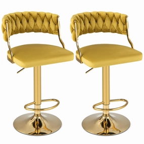 Giantex Swivel Adjustable Height Bar Stools Set of 2 kitchen towel, placemats
