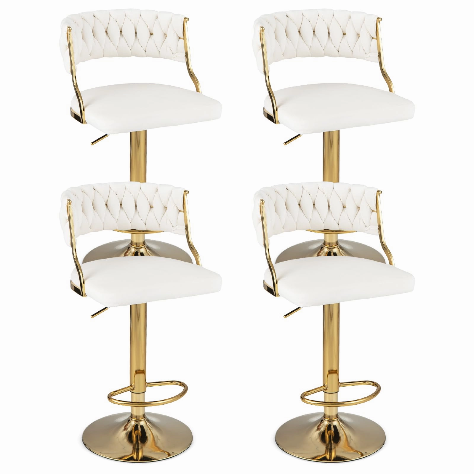Giantex Swivel Adjustable Height Bar Stools Set of 2