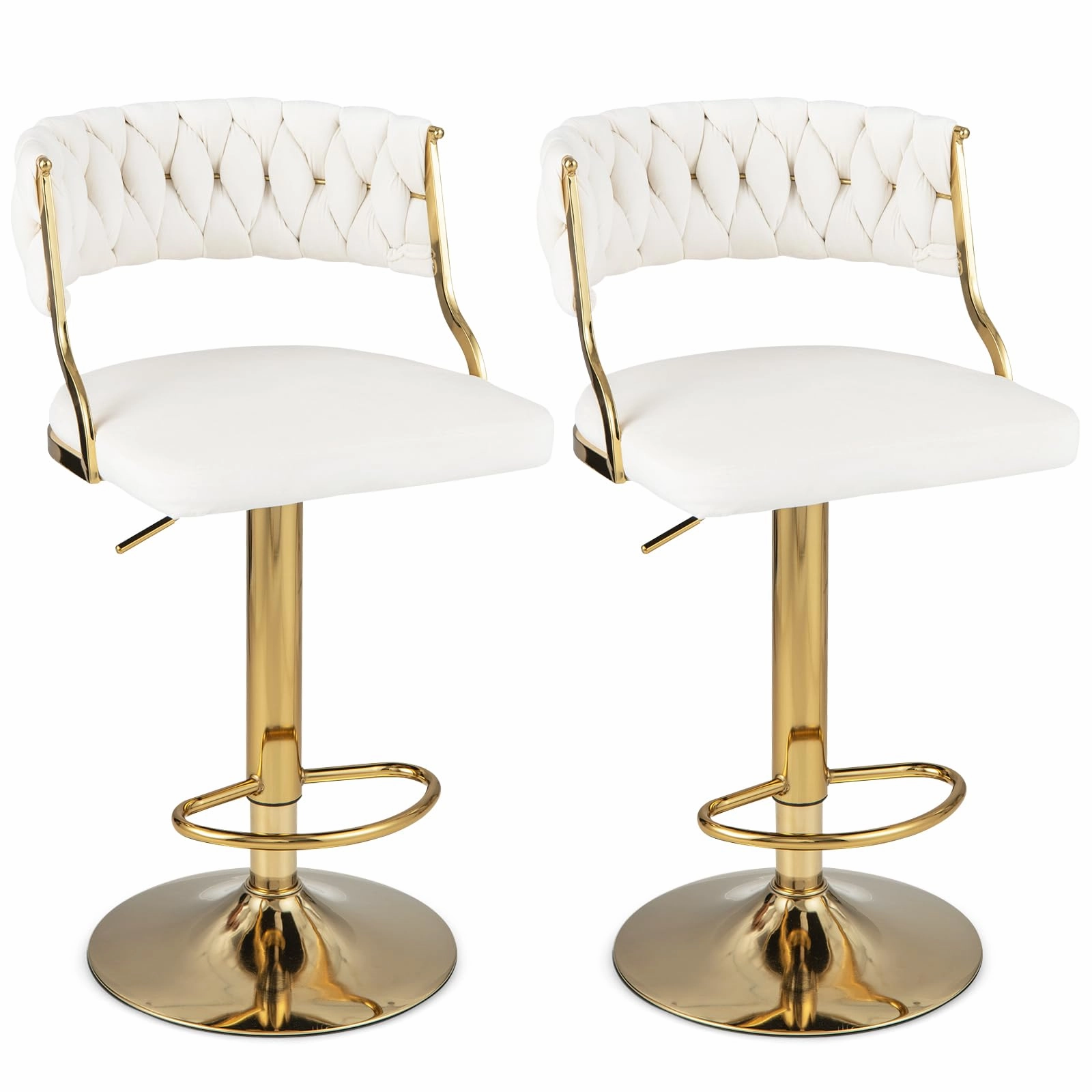 Giantex Swivel Adjustable Height Bar Stools Set of 2