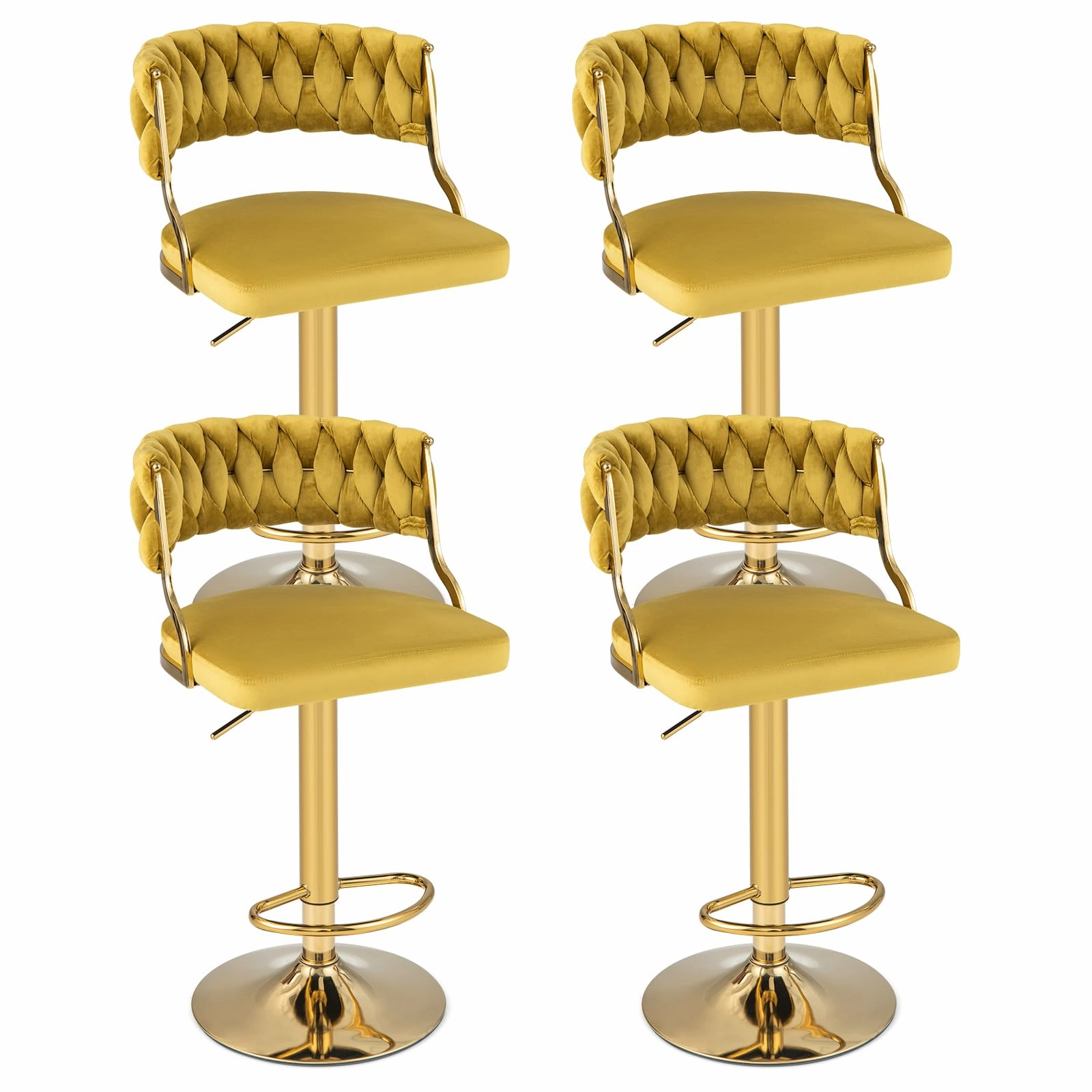 Giantex Swivel Adjustable Height Bar Stools Set of 2