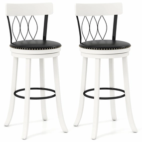 Giantex Swivel Bar Height Bar Chairs with Footrest kitchen towel, placemats