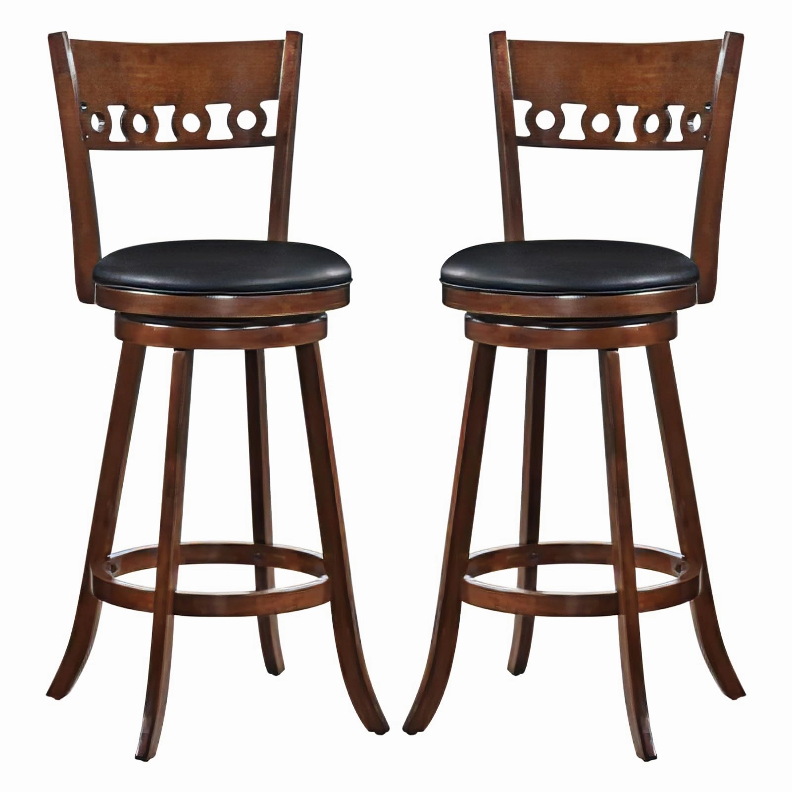 Giantex Swivel Bar Stools, Counter Height Bar Chairs with Back