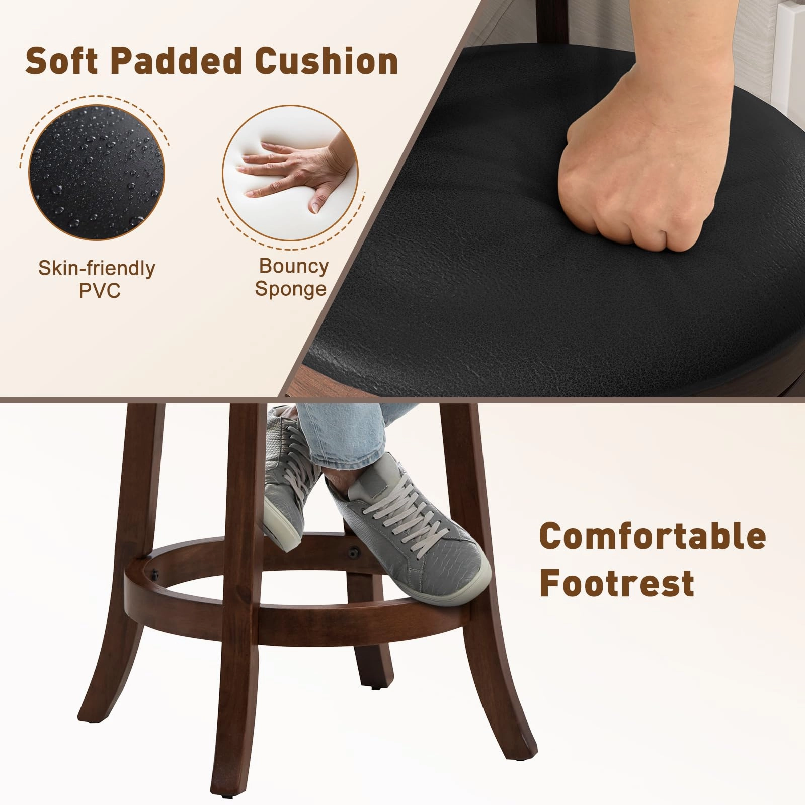 Giantex Swivel Bar Stools Set
