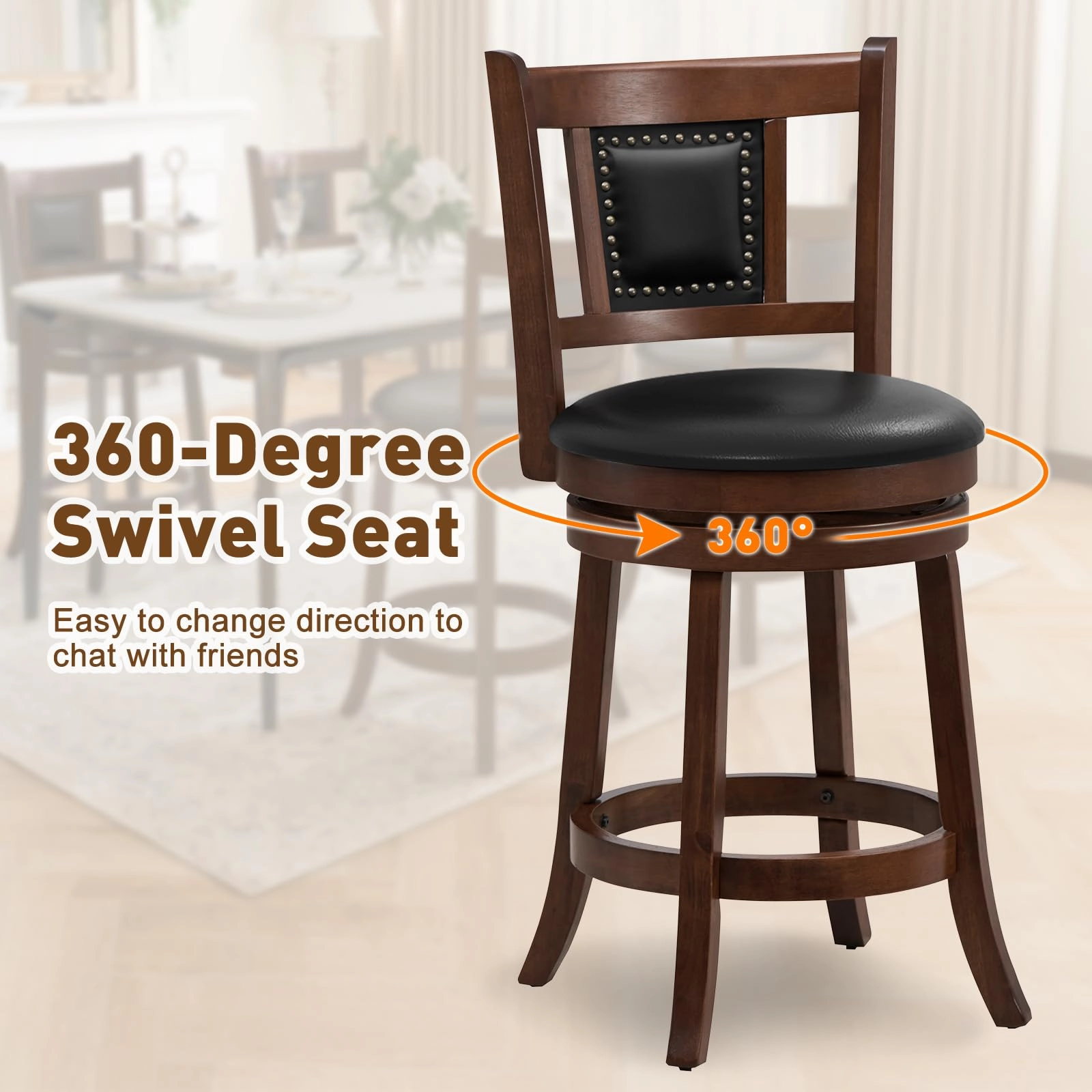 Giantex Swivel Bar Stools Set