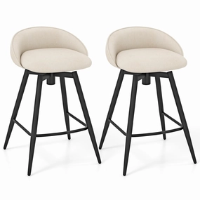Giantex Swivel Bar Stools Set of 2/4 25" Counter Height Bar Chairs kitchen towel, placemats
