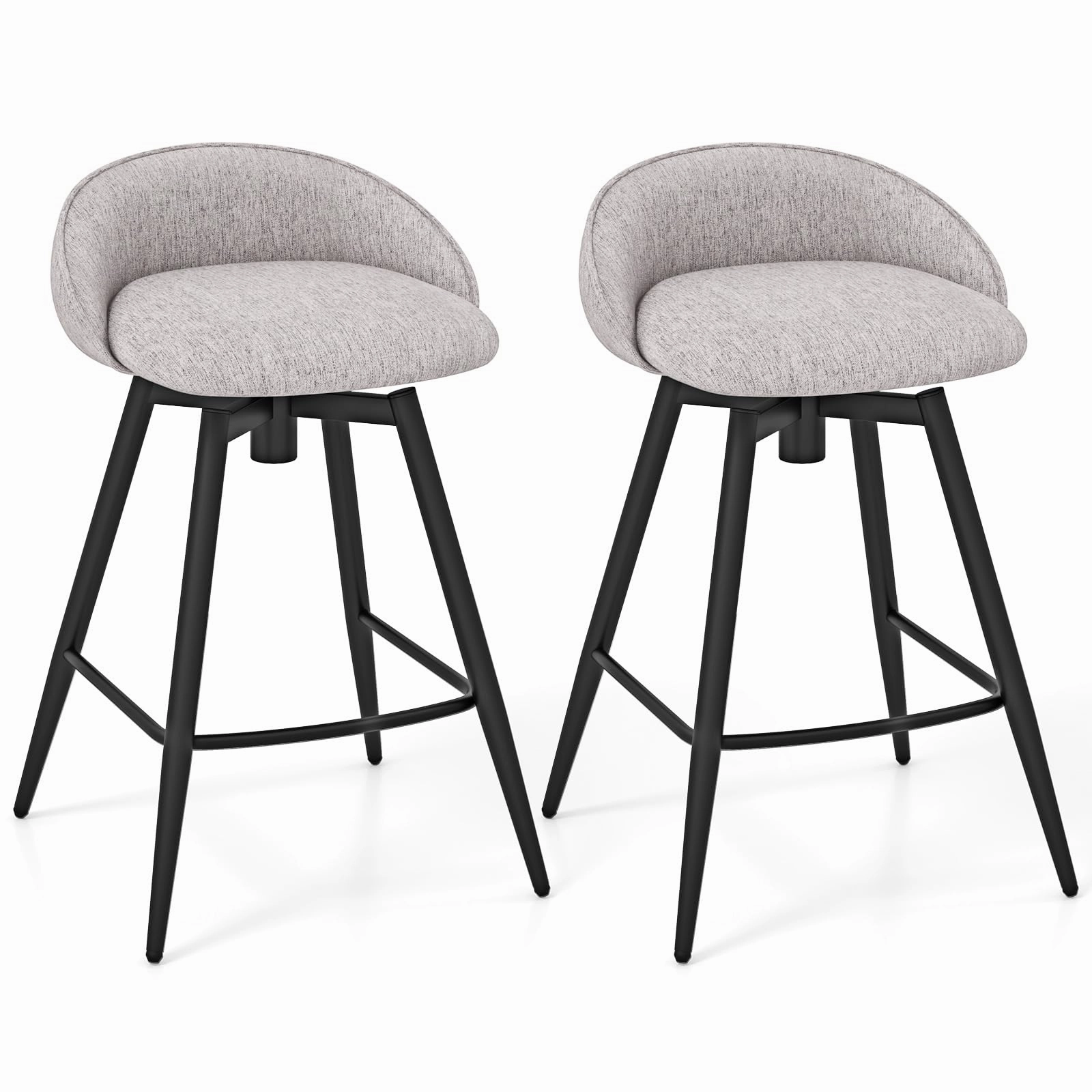Giantex Swivel Bar Stools Set of 2/4 25" Counter Height Bar Chairs