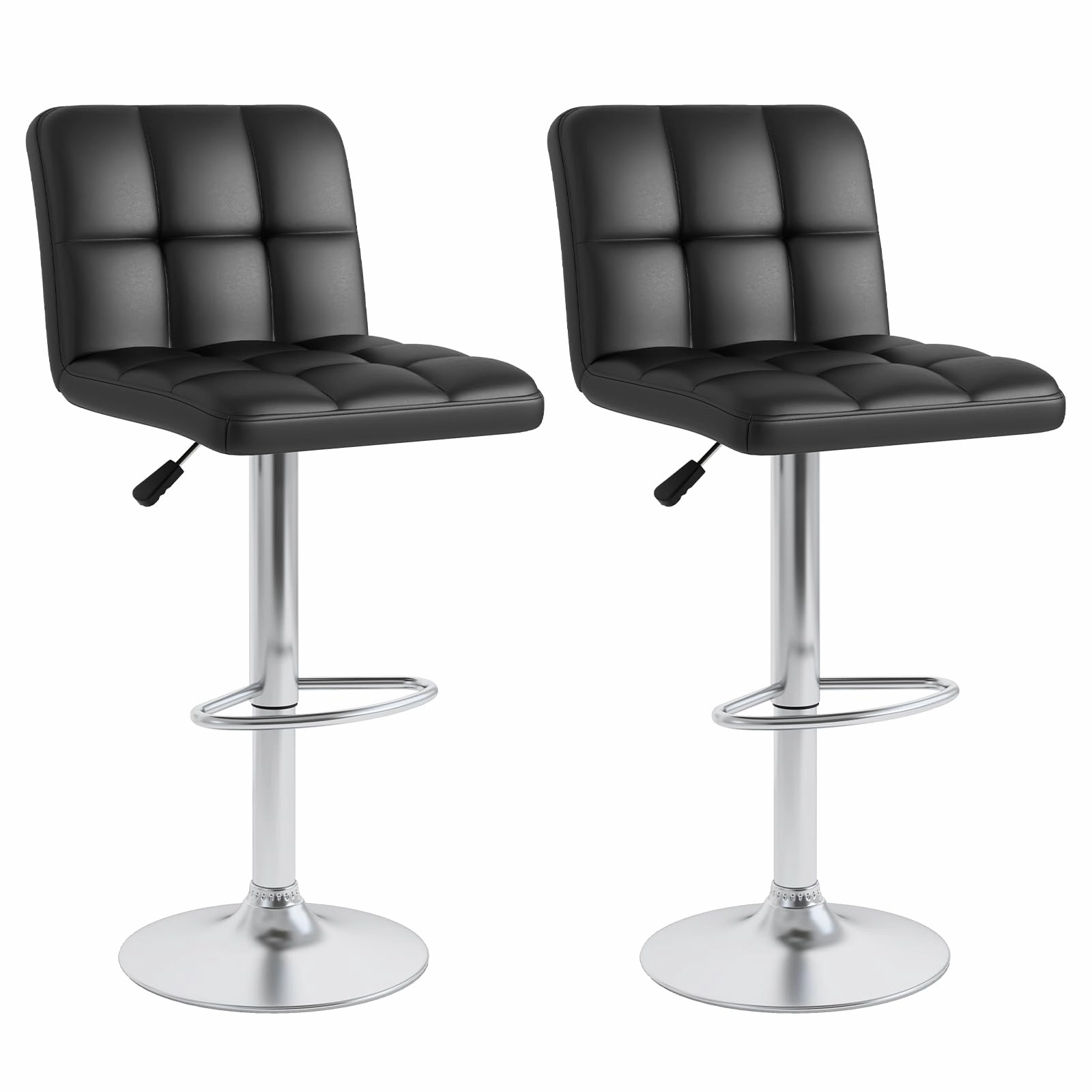 Giantex Swivel Bar Stools Set of 2/4, Upholstered Counter Height Bar Chairs with Back kitchen towel, placemats