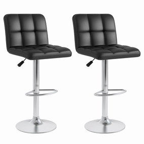 Giantex Swivel Bar Stools Set of 2/4, Upholstered Counter Height Bar Chairs with Back kitchen towel, placemats