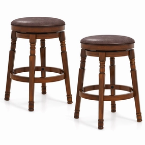 Giantex Swivel Bar Stools Set with Faux Leather Padded Seat kitchen towel, placemats