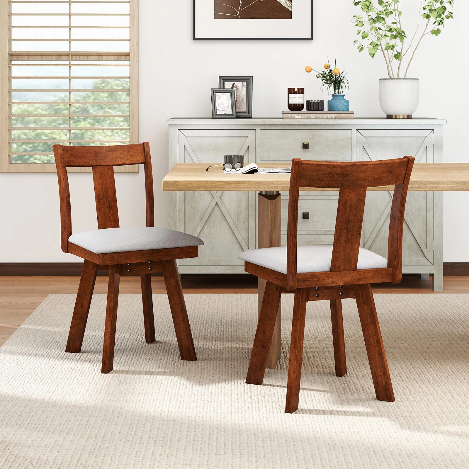 Giantex Swivel Dining Chairs Set of 2/4