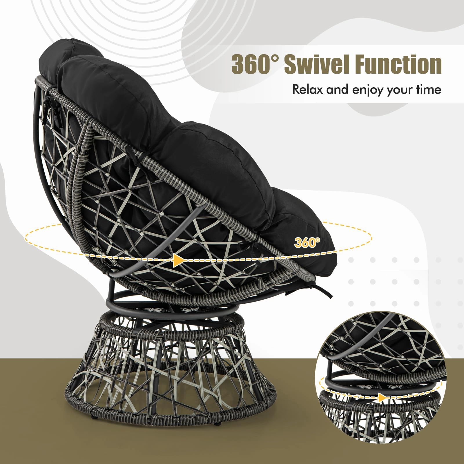 Giantex Swivel Oversized Living Room Chair