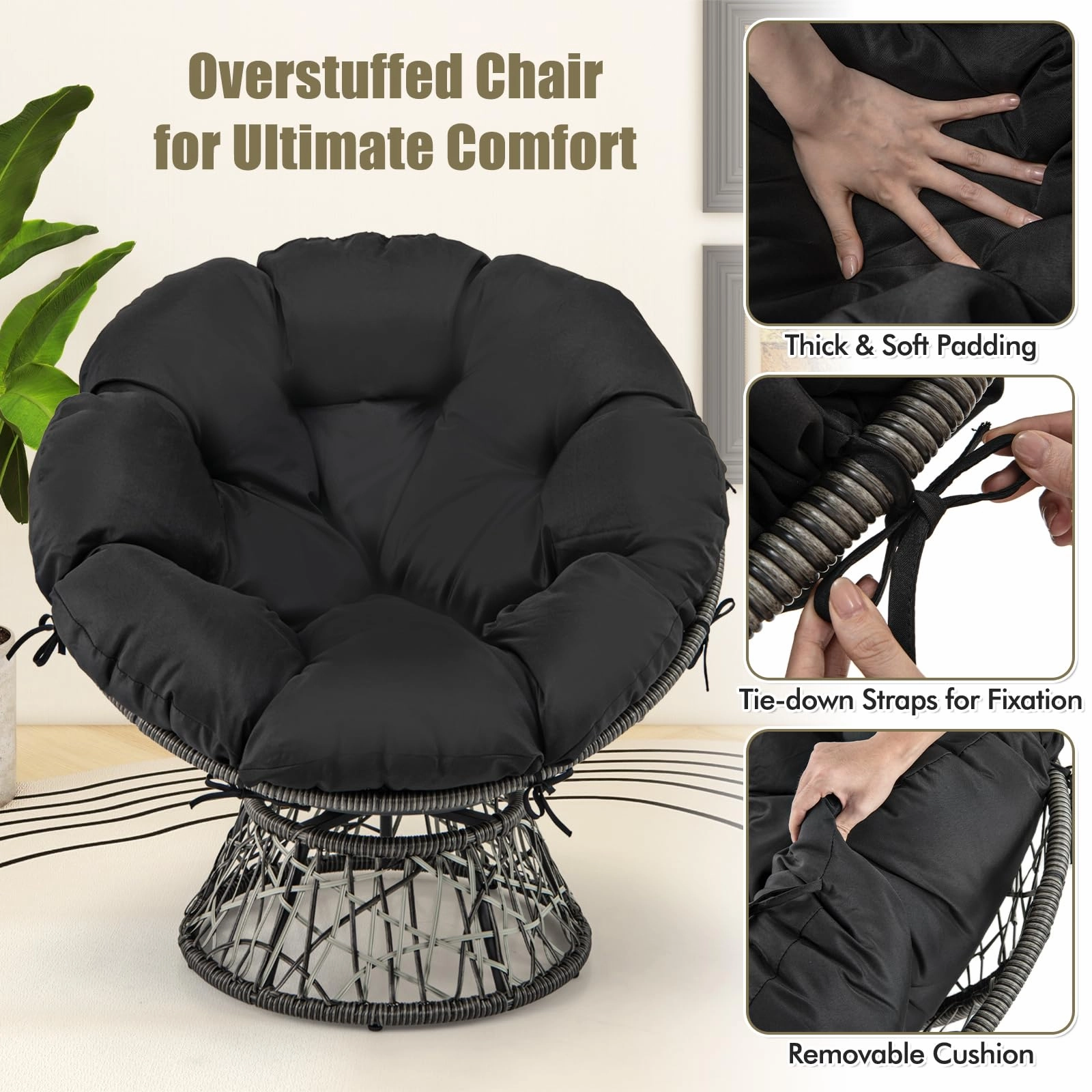 Giantex Swivel Oversized Living Room Chair