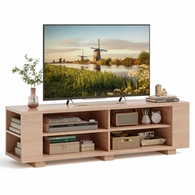 Giantex TV Stand Entertainment Center - Farmhouse Television Table up to 65 Inches TVs, 7 Colors doormat, welcome mat