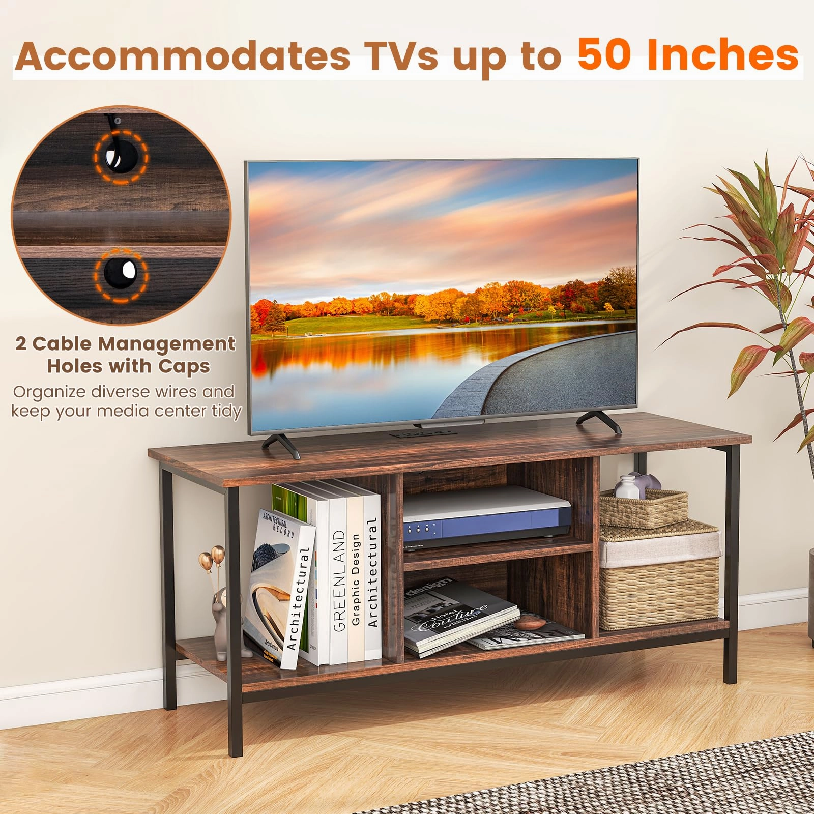 Giantex TV Stand for Bedroom, Entertainment Center for 50 Inch TV