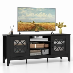 Giantex TV Stand for TVs up to 65, Entertainment Center with 3-Position Adjustable Shelves doormat, welcome mat