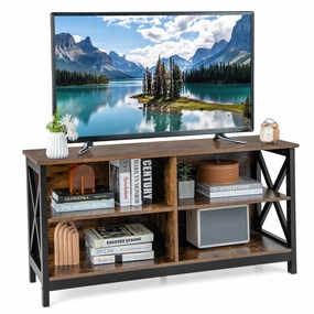 Giantex TV Stands for Living Room - 3-Tier Media Console Table with Storage Shelves doormat, welcome mat