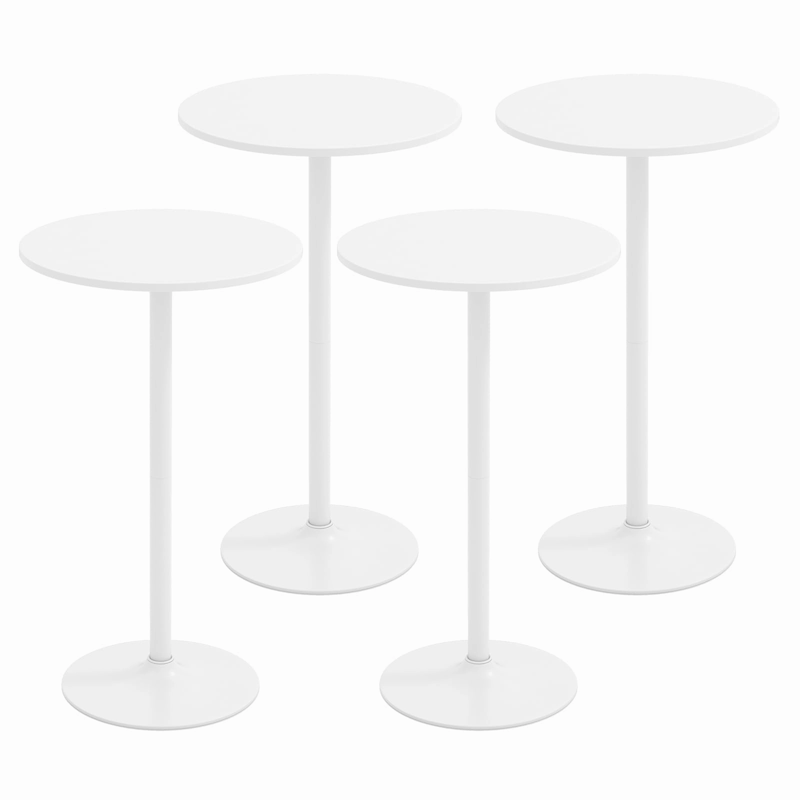 Giantex Two-in-one Bar Table with Detachable Pole, Metal Base, 24" Round Top, 40"/22" Two Convertible Height