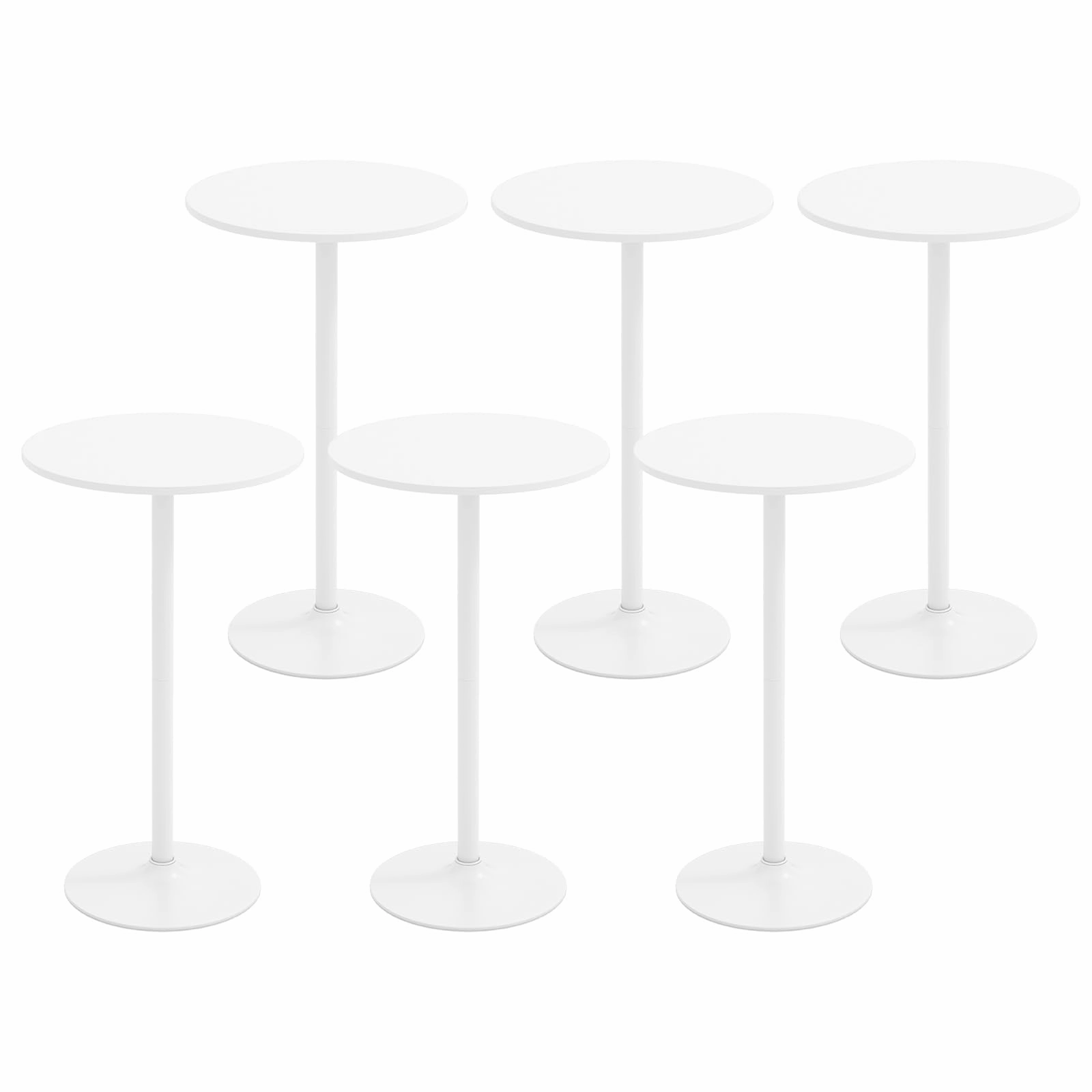 Giantex Two-in-one Bar Table with Detachable Pole, Metal Base, 24" Round Top, 40"/22" Two Convertible Height