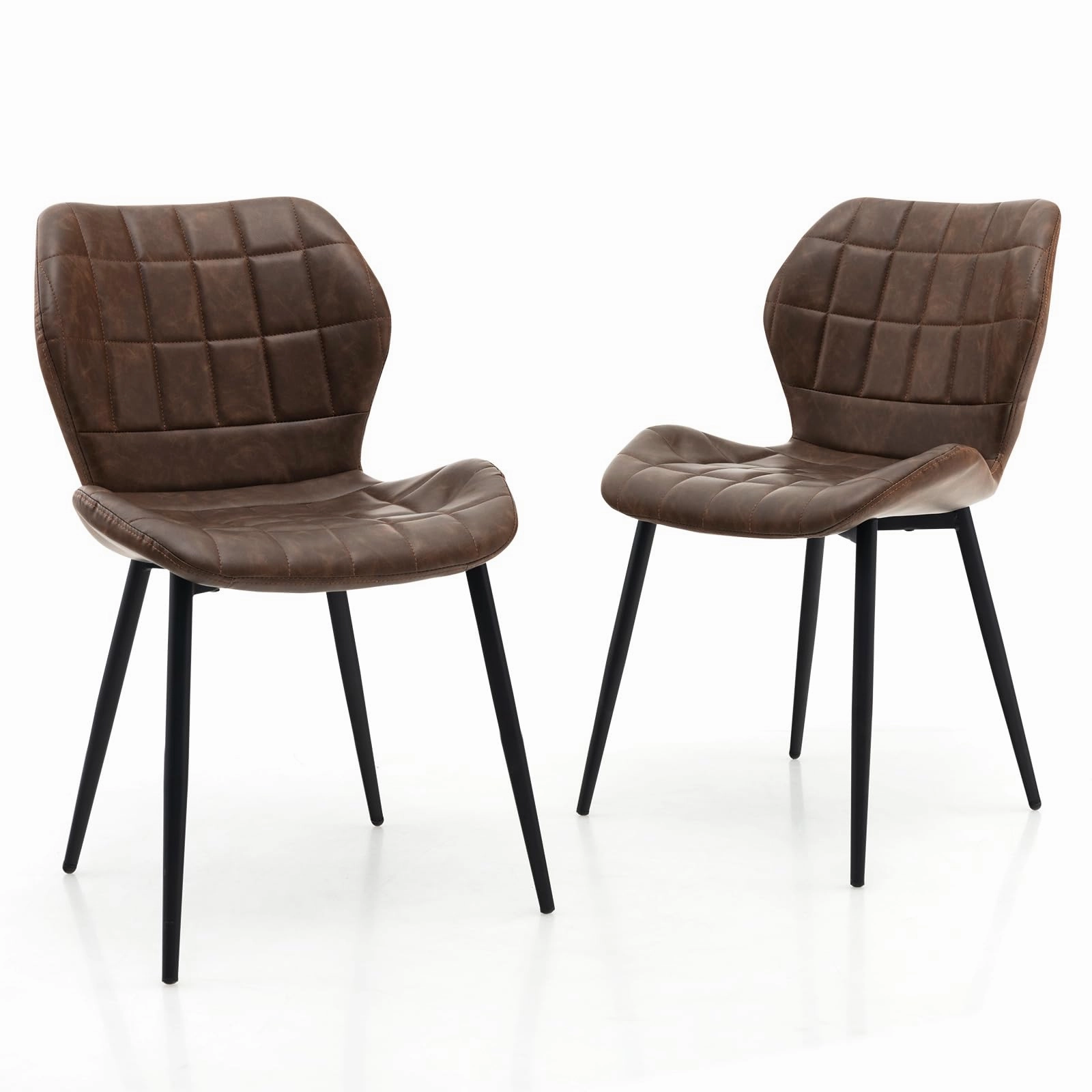 Giantex Upholstered Dining Chairs, Mid Century Retro Kitchen Chairs w/Padded Back & Seat kitchen towel, placemats
