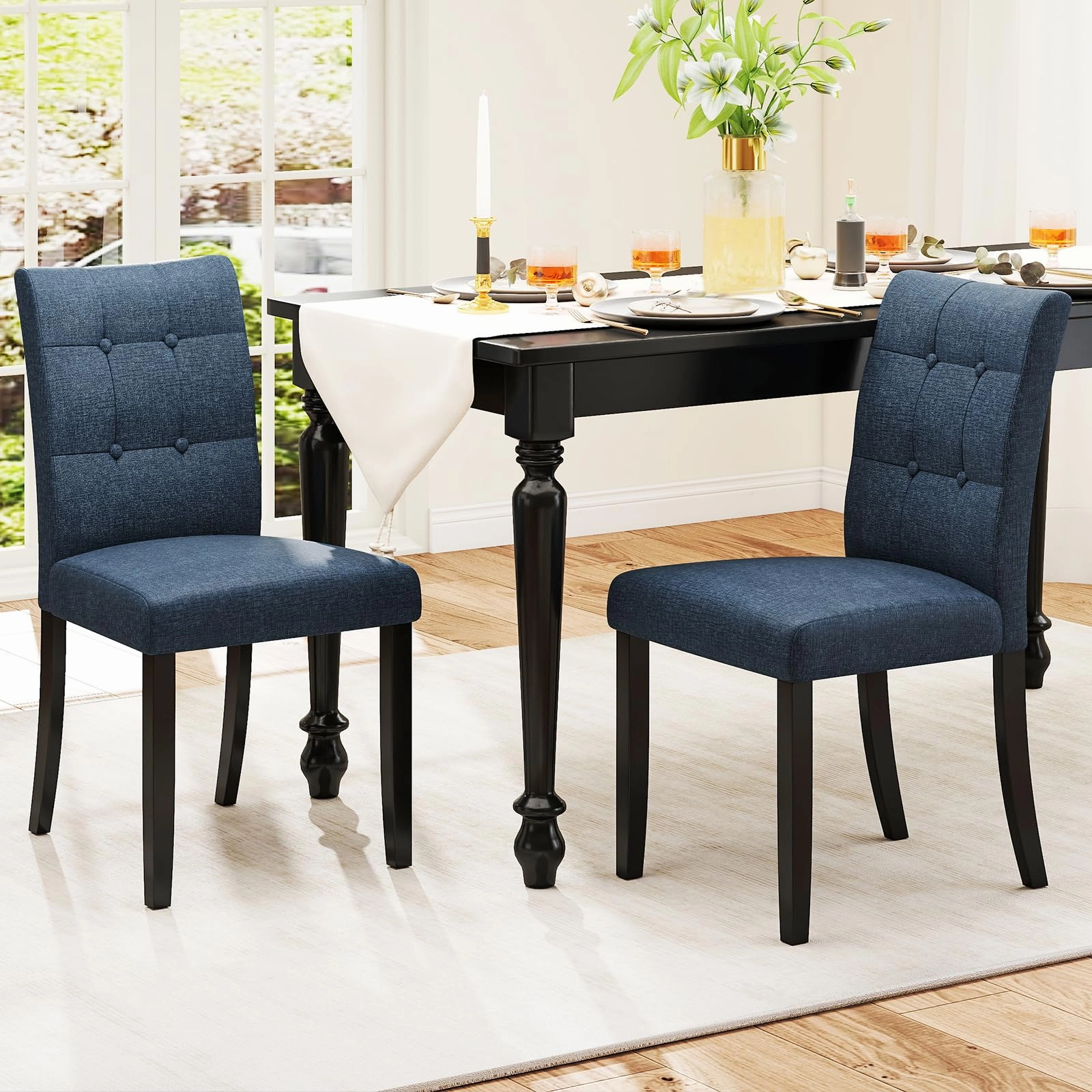 Giantex Upholstered Dining Chairs Set for Restaurant