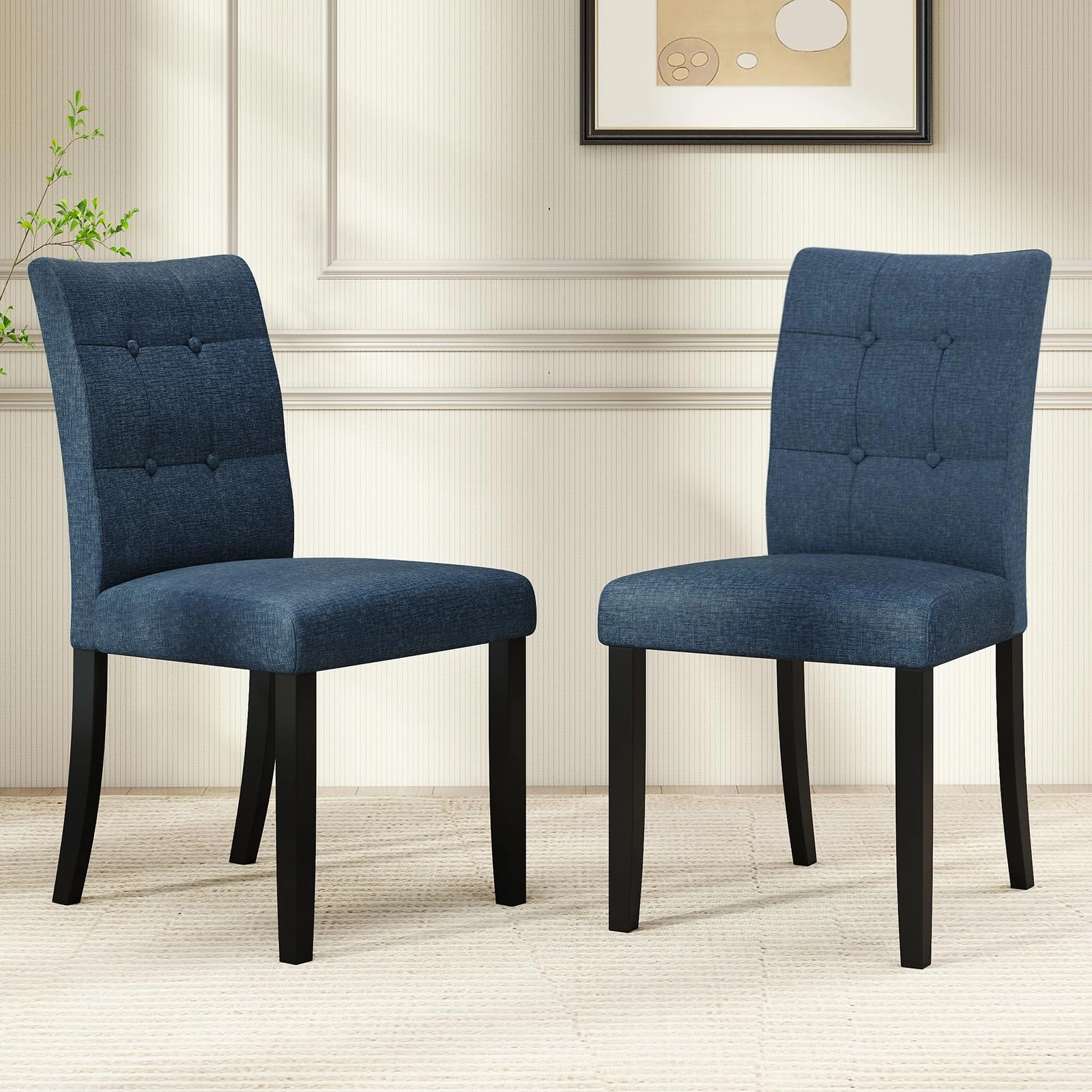 Giantex Upholstered Dining Chairs Set for Restaurant