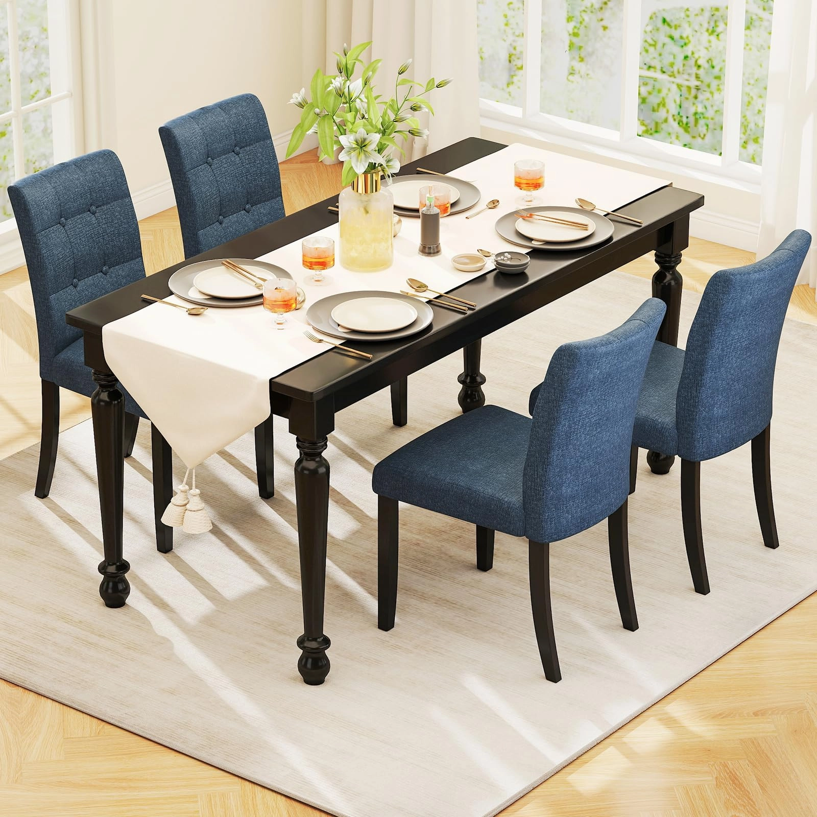 Giantex Upholstered Dining Chairs Set for Restaurant