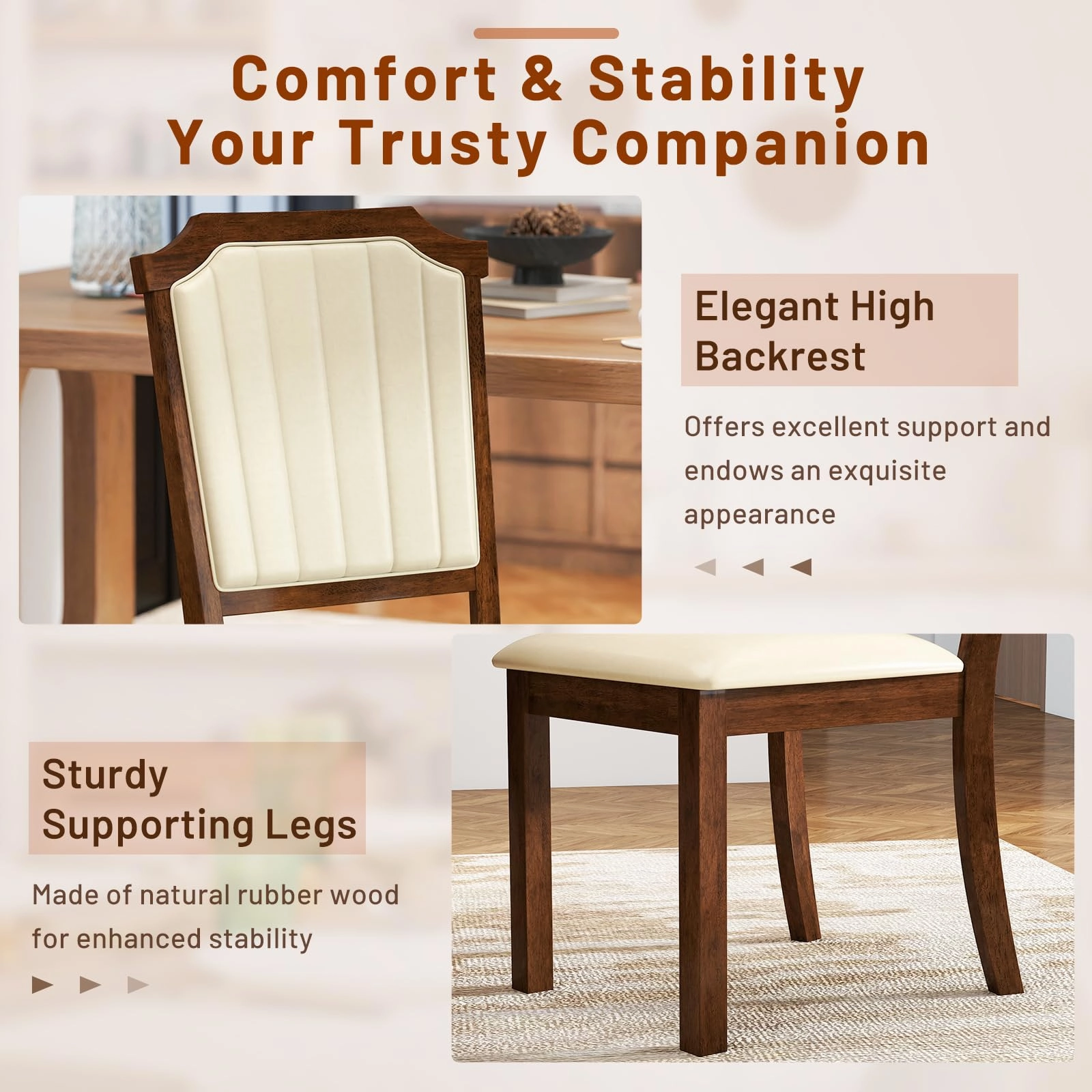 Giantex Upholstered Dining Chairs Set of 2/4