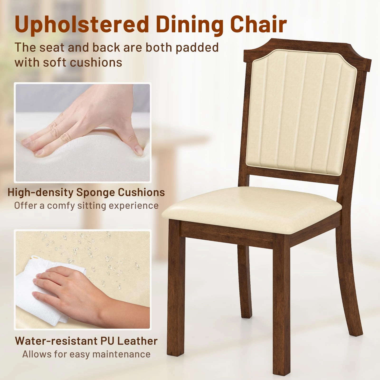 Giantex Upholstered Dining Chairs Set of 2/4