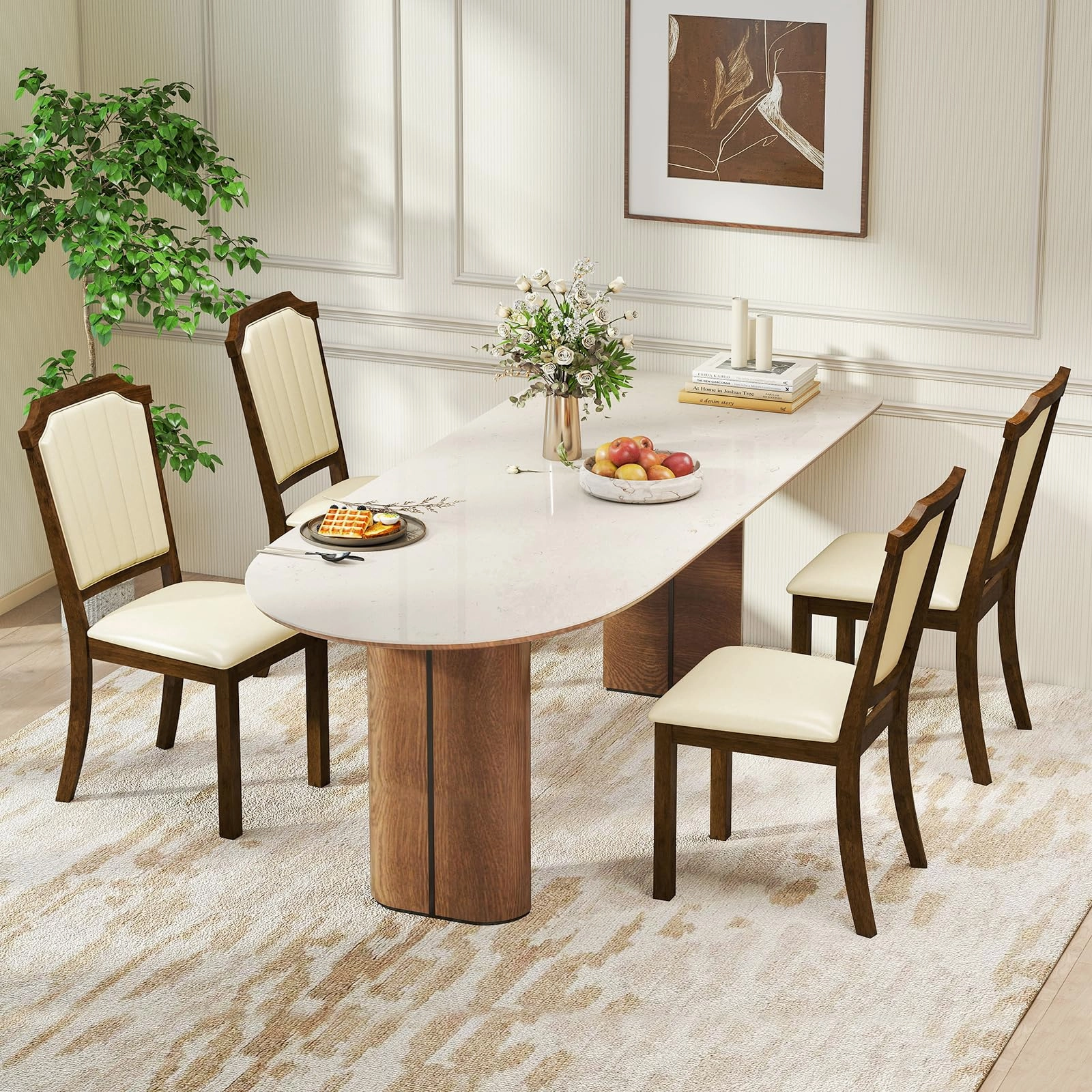 Giantex Upholstered Dining Chairs Set of 2/4