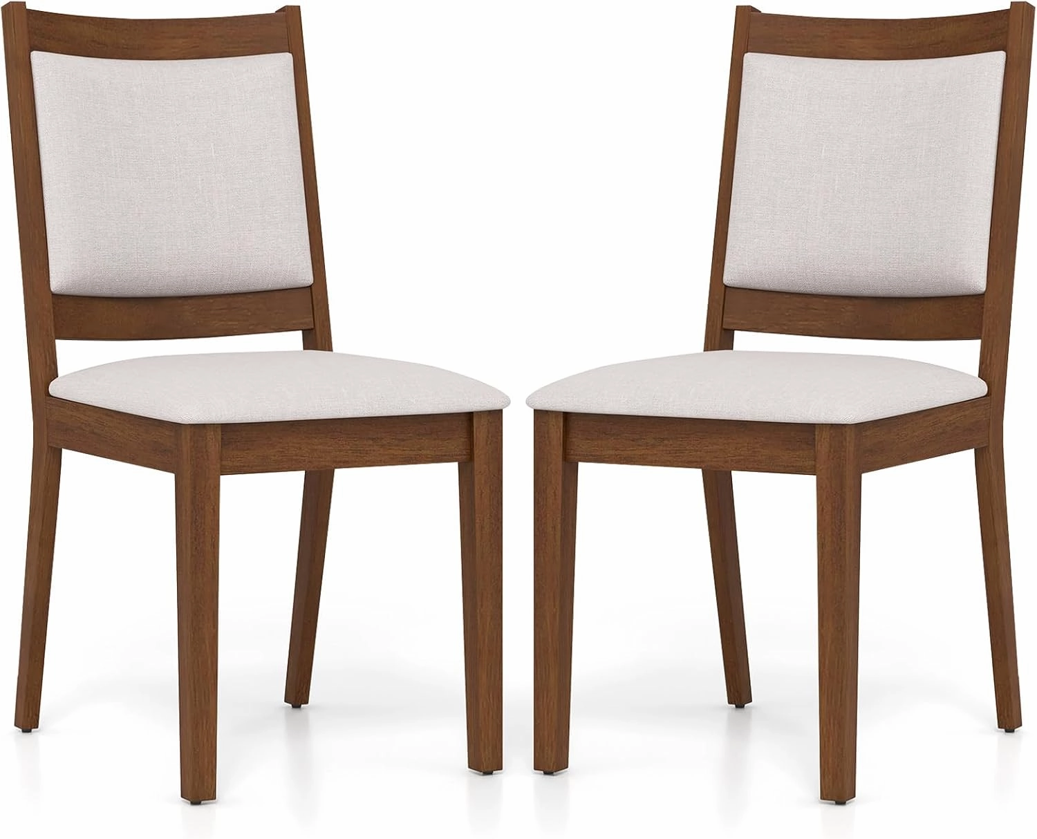 Giantex Upholstered Dining Chairs Set of 2/4, Modern Farmhouse Kitchen Chairs w/Padded Backrest & Cushioned Seat, Rubber Wood Frame kitchen towel, placemats
