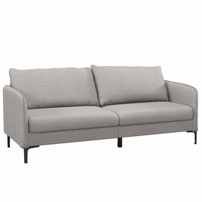 Giantex Upholstered Sofa Couch, 76" Modern Grey Loveseat sectional sofa, corner couch