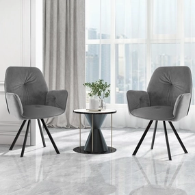 Giantex Upholstered Swivel Velvet Accent Chair Set of 2 recliner chair, sleeper chair