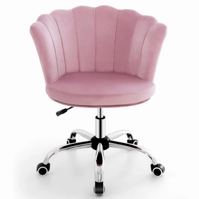 Giantex Velvet Office Desk Chair Pink office supplies, stationery